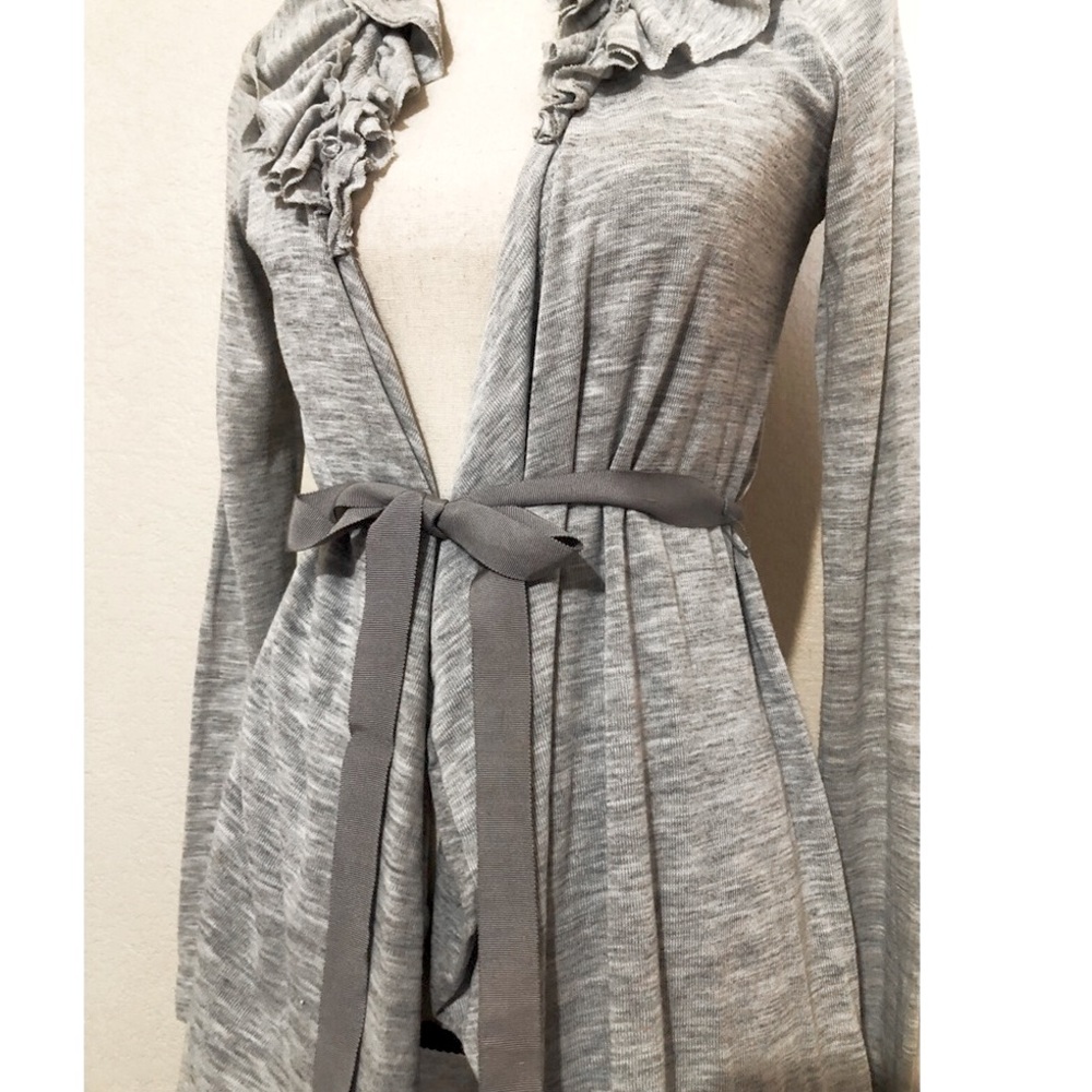GREEN DRAGON Ruffled Waterfall Cardigan - Picture 7 of 16